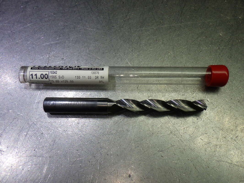 Fullerton 11mm 3 Flute 5xD Carbide Drill 12mm Shank 15242 (LOC2418B)