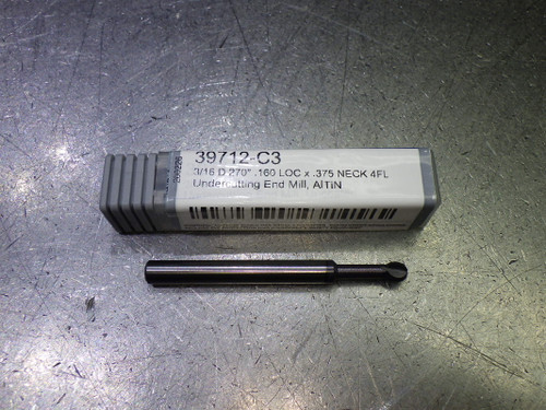 Harvey Tool 3/16" 270 Deg 4 Flute Carbide Undercutting Endmill 39712-C3 (LOC2779B)