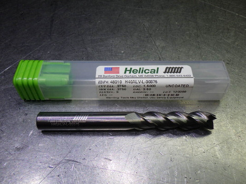 Helical 3/8" 3 Flute Carbide SQ Endmill 3/8" Shank H40ALV-L-30375 (LOC2688A)