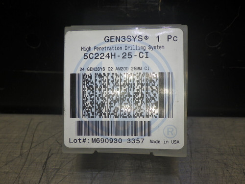 AMEC #24 25mm GEN3SYS Carbide Drill Inserts 5C224H-25-CI (LOC2988B)