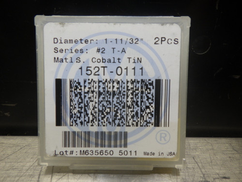 AMEC #2 T-A 1-11/32" Cobalt Drill Inserts QTY2 152T-0111 (LOC280)