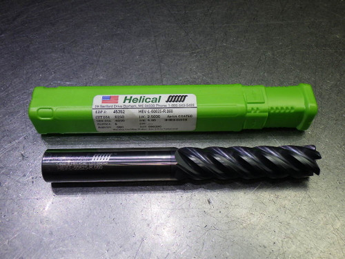 Helical 5/8" 5 Flute Carbide CR Endmill .060" R HEV-L-50625-R.060 (LOC3089B)