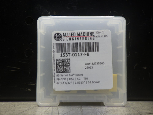 AMEC #3 T-A 1-17/32" Cobalt Drill Insert 153T-0117-FB (LOC280)