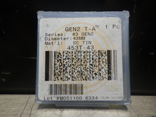 AMEC #3 T-A GEN2 43mm Cobalt Drill Insert 453T-43 (LOC2874B)