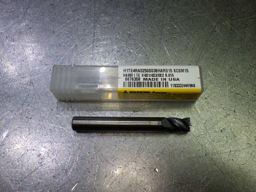 Kennametal 1/4" 4 Flute Carbide Cr Endmill H1TE4RA0250S038HAR015 KCSM15 (LOC1545)