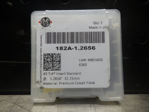 AMEC Series #2 T-A 1-17//64" Cobalt Spade Drill Inserts QTY2 182A-1.2656 (LOC2874B)