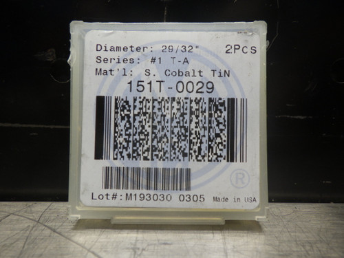 AMEC #1 T-A 29/32" Cobalt Spade Drill Inserts QTY2 151T-0029 (LOC2874B)