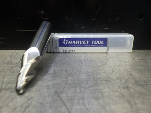 Harvey Tool 3/16" 3 Flute Carbide Ball Endmill 1/2" Shank 881081 (LOC2722A)