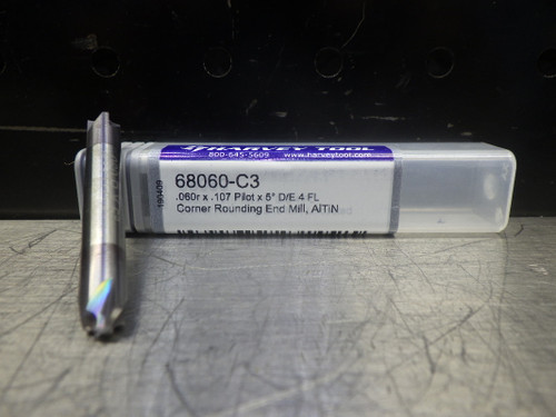 Harvey Tool 1/4" 3 Flute Carbide Rounding Endmill 1/4" Shank 68060-C3 (LOC2722A)