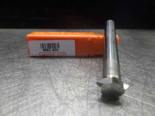 Micro100 1/2" 5 Flute Carbide Chamfer Cutter 5/16" Shank MBC-500 (LOC3060A)