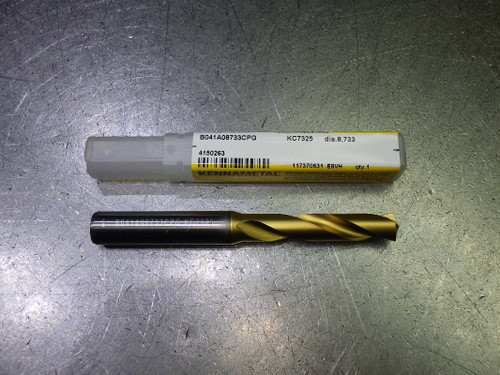 Kennametal 11/32" 3xD Carbide Drill 10mm Shank B041A08733CPG KC7325 (LOC2987B)