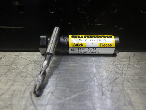 Guhring 3.4mm Carbide Drill 6mm Shank 5514-3,400 (LOC2980B)