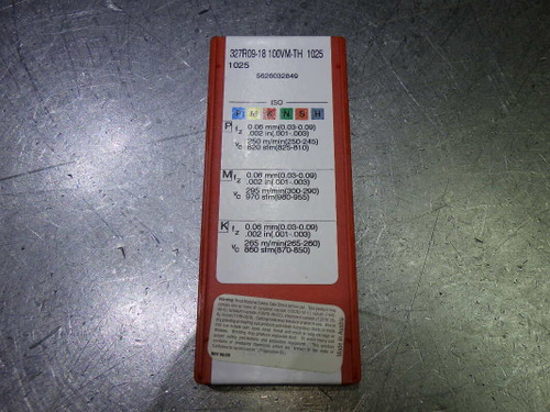Sandvik Carbide Thread Mill Head Inserts QTY2 327R09-18 100VM-TH 1025 (LOC2754A)
