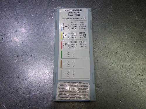Pramet Carbide Inserts QTY10 CNMG 432-M/CNMG 120408E-M T9325 (LOC2754A)
