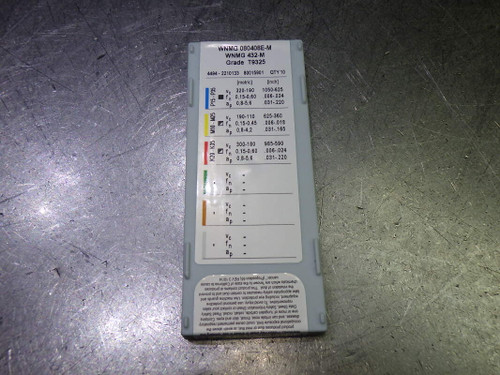 Pramet Carbide Inserts QTY10 WNMG 432-M/WNMG 080408E-M T9325 (LOC2754A)