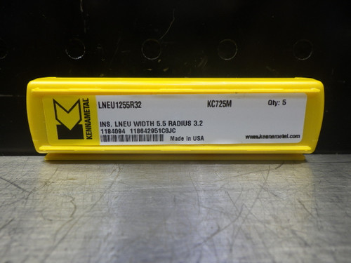 Kennametal Carbide Inserts QTY5 LNEU1255R32 KC725M (LOC2963B)
