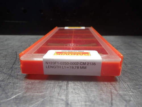 Sandvik Carbide Inserts QTY10 N123F1-0250-0002-CM 2135 (LOC2963B)