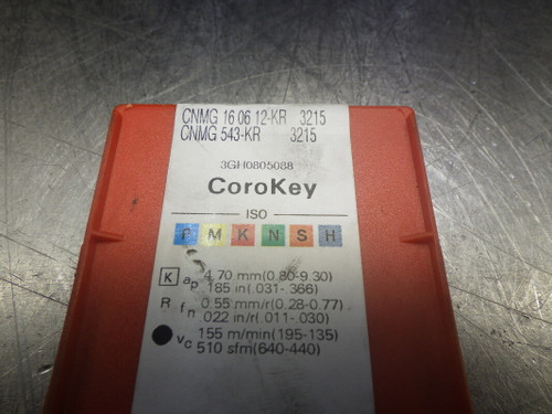 Sandvik Carbide Inserts QTY10 CNMG 160612-KR 3215 (LOC1393D)
