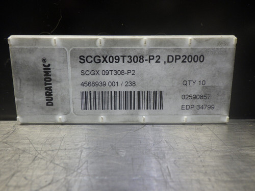 SECO Carbide Inserts QTY10 SCGX09T308-P2 DP2000 (LOC2048B)