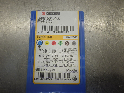 Kyocera Carbide Inserts QTY10 DNMG431CQ CA025P (LOC1123C)