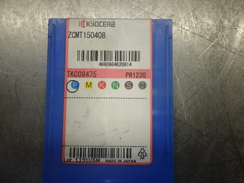 Kyocera Carbide Inserts QTY10 ZCMT150408 PR1230 (LOC1123C)