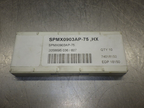 SECO Carbide Inserts QTY10 SPMX0903AP-75 HX (LOC1123C)