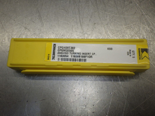 Kennametal Carbide Inserts QTY5 CPGM32505 / CPGH09T302 K68   (LOC1123)