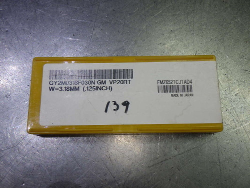 Mitsubishi Carbide Grooving Inserts QTY10 GY2M0318F030N-GM VP20RT (LOC2144B)