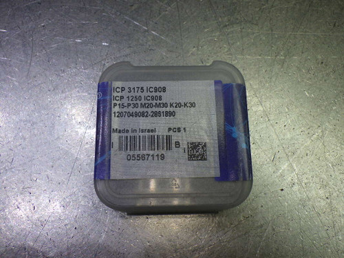 Iscar 1.25" Carbide Drill Tip Insert QTY1 ICP 1250/ICP 3175 IC908 (LOC2144B)