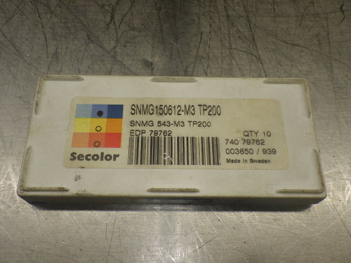 SECO Carbide Inserts QTY10 SNMG543-M3 / SNMG150612-M3 TP200 (LOC180)