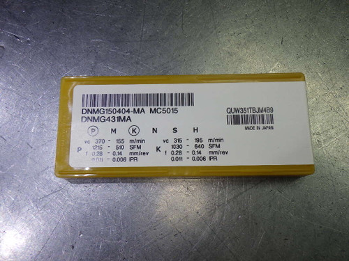 Mitisubishi Carbide Inserts QTY10 DNMG431MA/CNMG150404-MA MC5015 (LOC59)