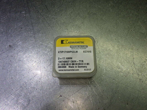Kennametal 17.1mm Carbide Drill Tip Insert QTY1 KTIP1710HPCCLM KC7410 (LOC1415A)