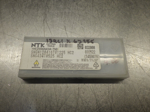 NTK Ceramic Inserts QTY10 SNG434T05025 / SNGN120416T01225 HC2 (LOC52)