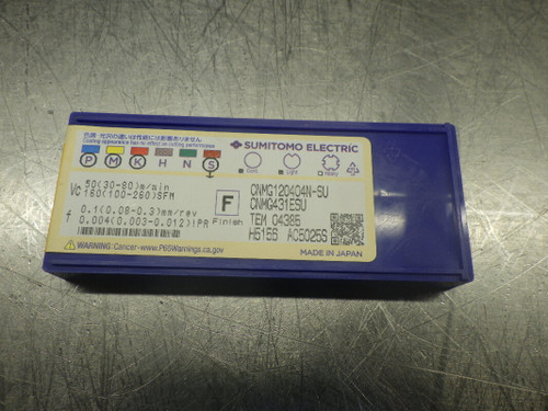 Sumitomo Carbide Inserts QTY10 CNMG431ESU / CNMG120402N-SU AC5025S (LOC60)