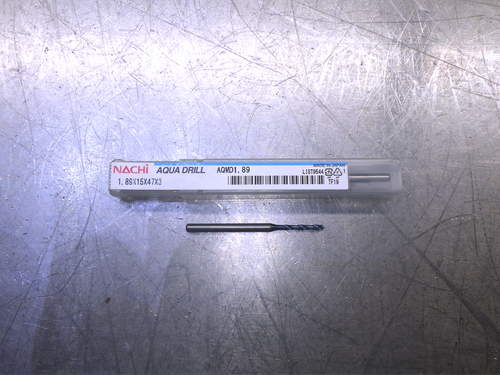 Nachi 5/64" Carbide Drill 3mm Shank AQMD1.89 TF19 (LOC1074)