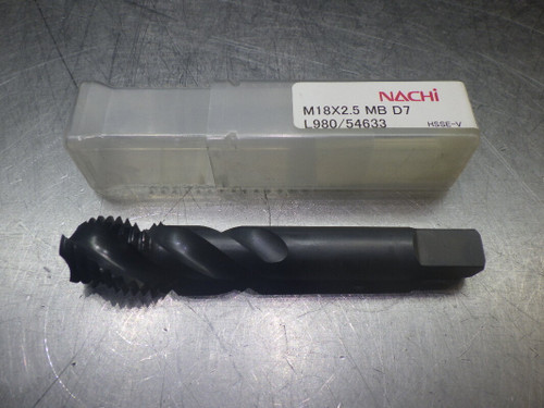 NACHI M18X2.5MBD7 3 Flute HSS Spiral Point Tap 54633 (LOC1008D)
