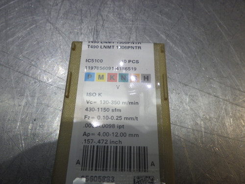 ISCAR Carbide Inserts QTY10 T490LNMT1306PNTR IC5100 (LOC2875B)