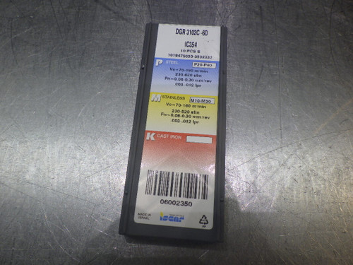 ISCAR Carbide Inserts QTY10 DGR3102C-6D IC354 (LOC1172A)