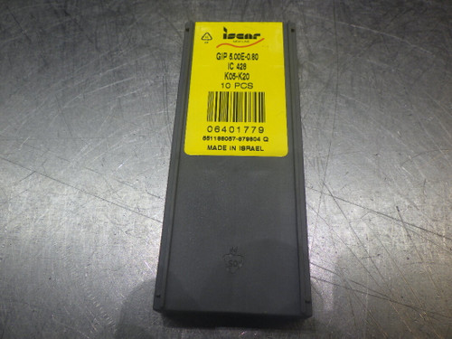 ISCAR Carbide Inserts QTY10 GIP5.00E-0.80 IC428 (LOC1172A)