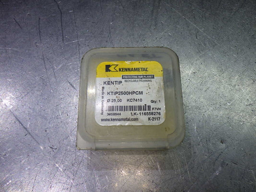 Kennametal 25mm Carbide Drill Tip Insert QTY1 KTIP2500HPCM KC7410 (LOC1405B)