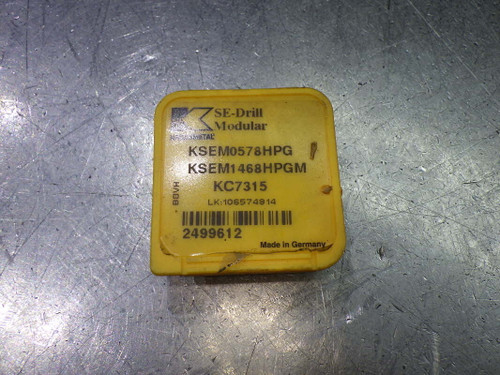 Kennametal 37/64" Carbide Drill Tip Insert QTY1 KSEM0578HPG KC7315 (LOC1405B)