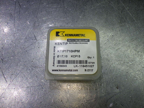 Kennametal 17.1mm Carbide Drill Tip Insert QTY1 KTIP1710HPM KCP15 (LOC1405B)