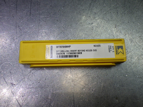 Kennametal Carbide Drilling Inserts QTY5 DFT070408HP KCU25 (LOC1147A)