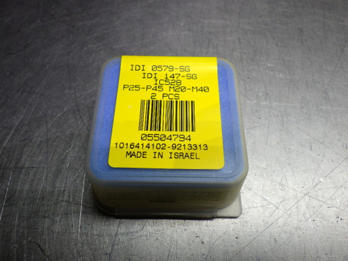 ISCAR .5787" Carbide Drill Tip Inserts QTY2 IDI0579-SG IDI147-SG IC528 (LOC3640)