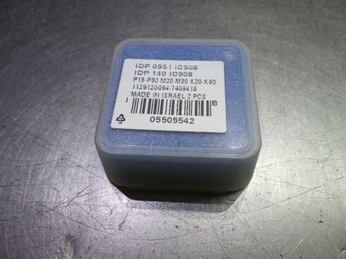 ISCAR 14mm Carbide Drill Tip Inserts QTY2 IDP 0551 IDP 140 IC908 (LOC3640)