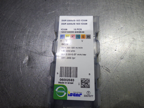 ISCAR Carbide Inserts QTY10 DGR2200JS-15D IC328 (LOC3640)