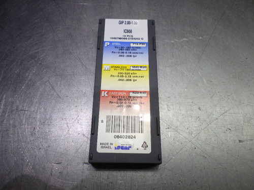 ISCAR Carbide Inserts QTY10 GIP2.00-1.00 IC908 (LOC51)