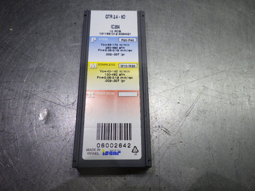 ISCAR Carbide Parting Inserts QTY10 GTR2.4-8D IC354 (LOC113A)