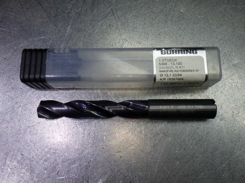 Guhring 33/64" Coolant Thru 5xD Carbide Drill 14mm Shank 9054980131000 (LOC648B)