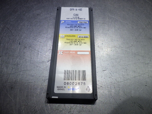 ISCAR Carbide Inserts QTY10 GFR1.6-15D IC354 (LOC600)